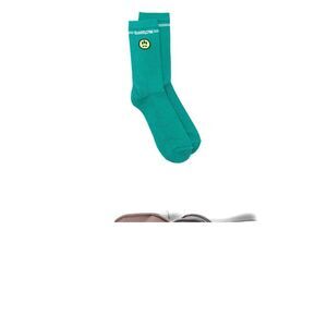 BARROW Graphic Logo Crew Socks Men GREEN